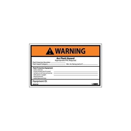 Nmc WARNING, ARC FLASH HAZARD WGA37AP
